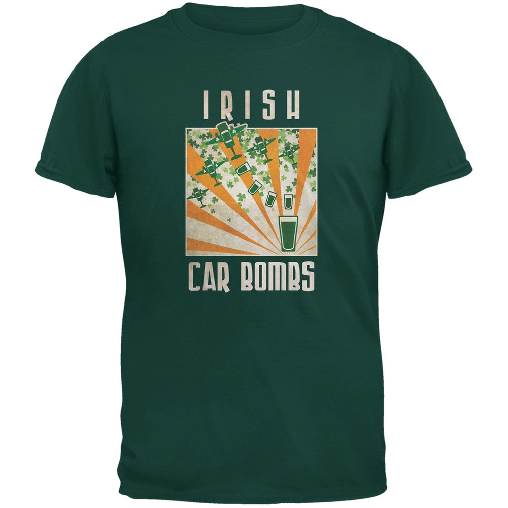 St. Patricks Day Irish Car Bombs Forest Green Adult T-Shirt Men's T-Shirts Old Glory 2XL Green 