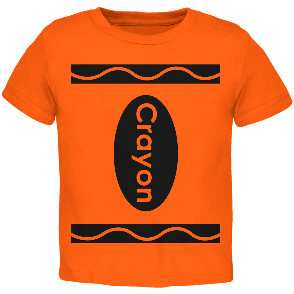 Halloween Crayon Costume Orange Toddler T-Shirt Toddler T-Shirts Old Glory 44322 Orange 