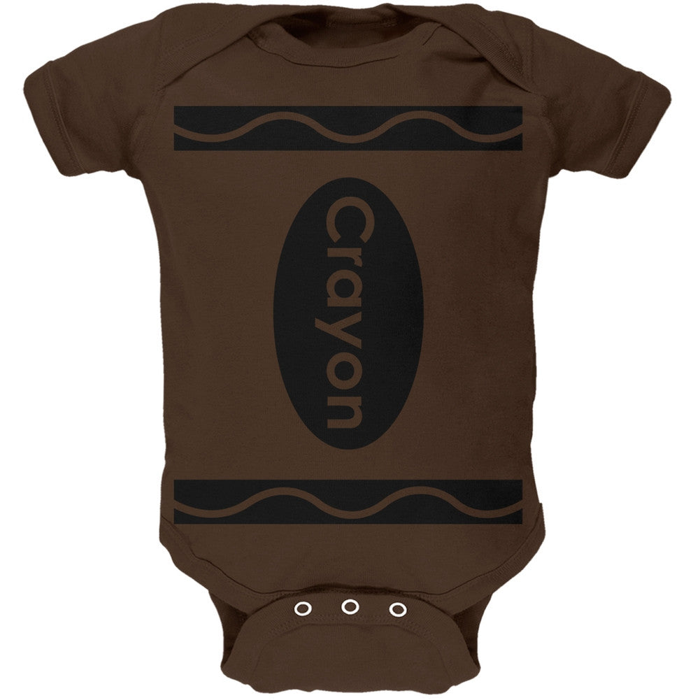 Halloween Crayon Costume White Soft Baby One Piece Baby One Piece Old Glory 0-3M Brown 