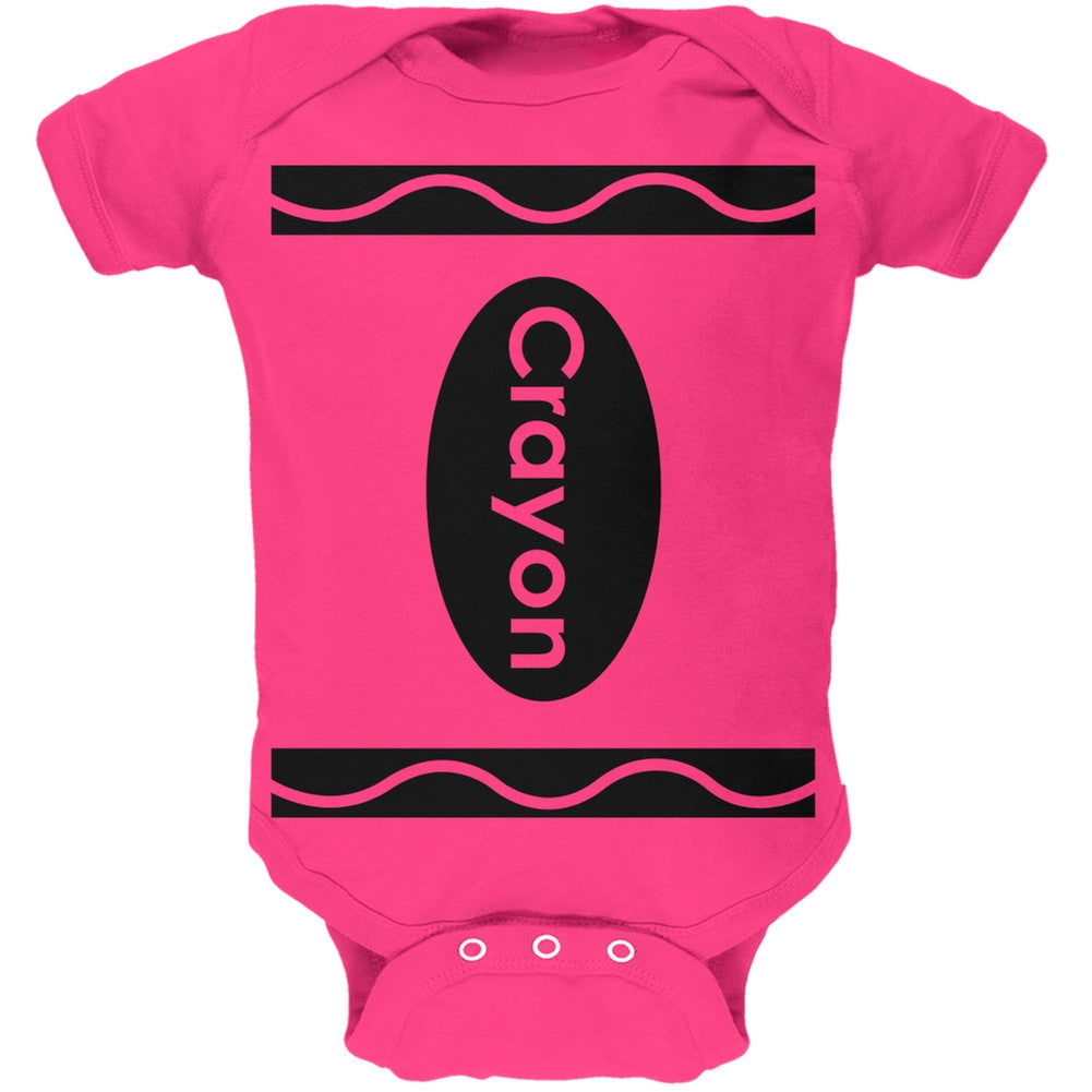 Halloween Crayon Costume White Soft Baby One Piece Baby One Piece Old Glory 0-3M Pink 