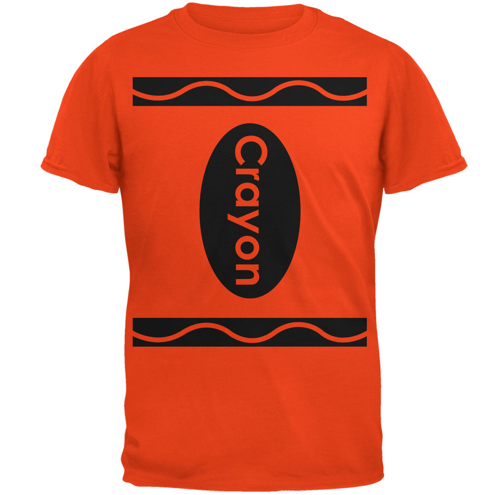 Halloween Crayon Costume Orange Adult T-Shirt Men's T-Shirts Old Glory 3XL Orange 