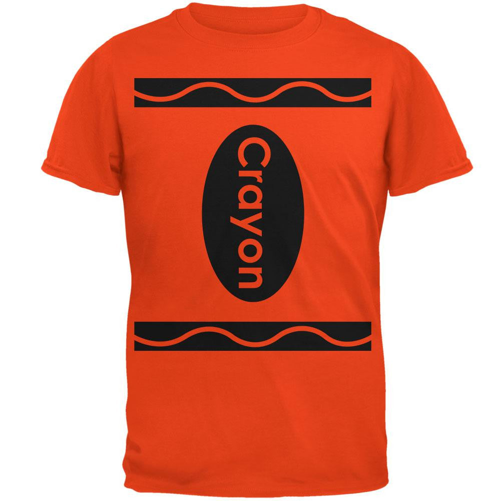 Halloween Crayon Costume Orange Adult T-Shirt Men's T-Shirts Old Glory 2XL Orange 