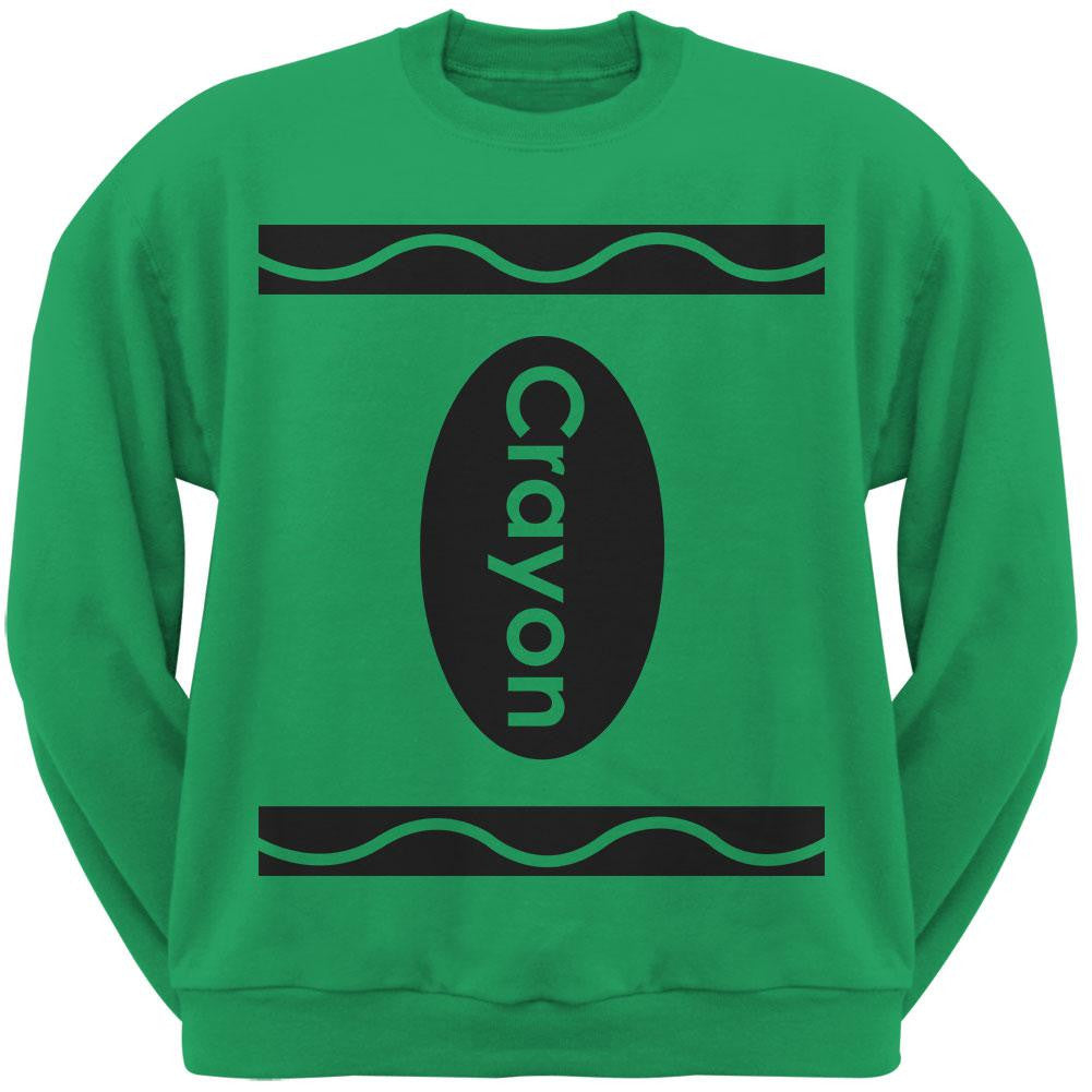 Halloween Crayon Costume Irish Green Adult Sweatshirt Men's Sweatshirts Old Glory 2XL Green 