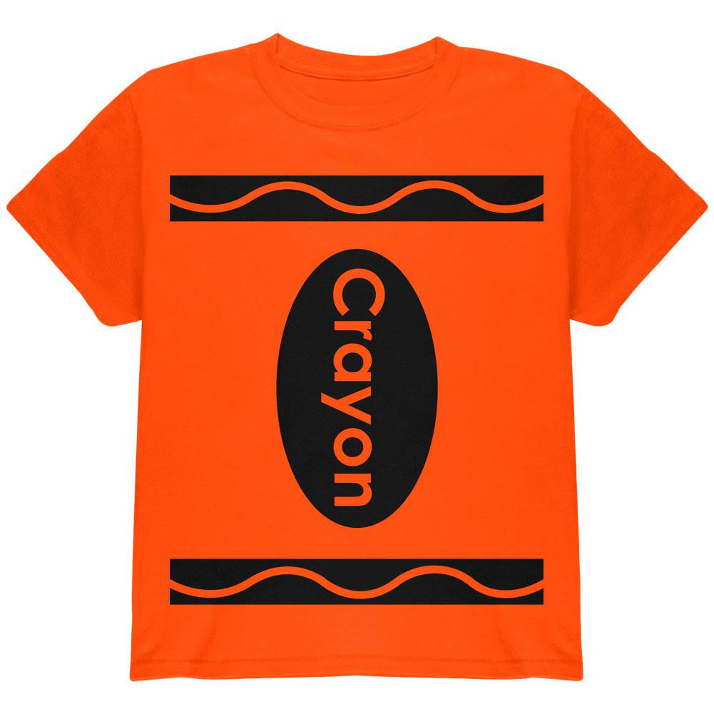 Halloween Crayon Costume Orange Youth T-Shirt Youth T-Shirts Old Glory LG Orange 