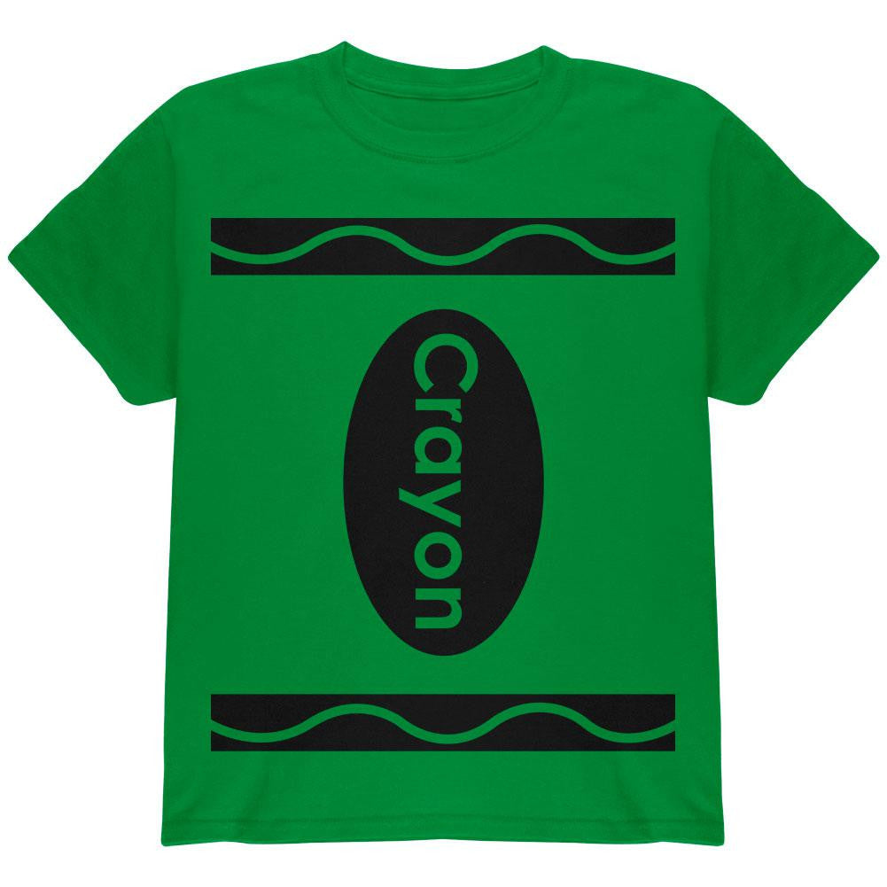 Halloween Crayon Costume Irish Green Youth T-Shirt Youth T-Shirts Old Glory LG Green 