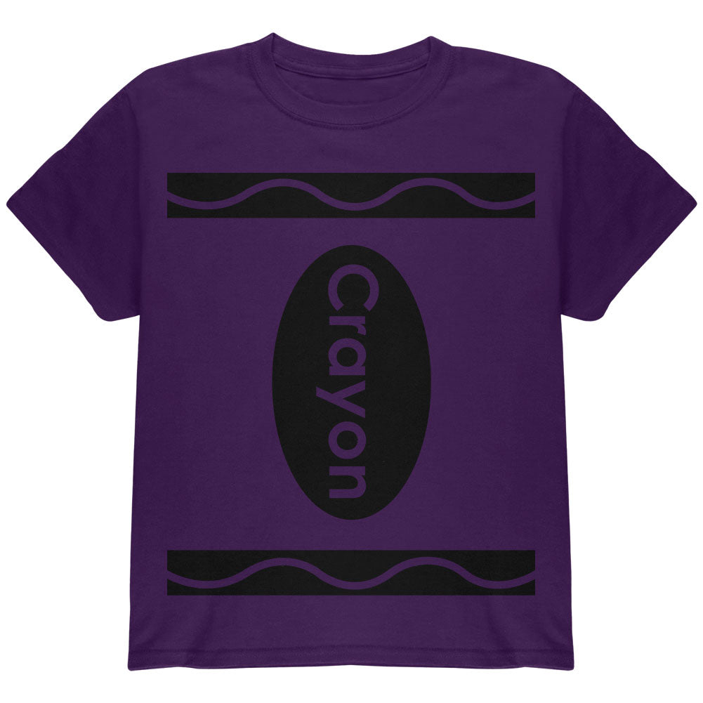 Halloween Crayon Costume Purple Youth T-Shirt Youth T-Shirts Old Glory YXS Purple 