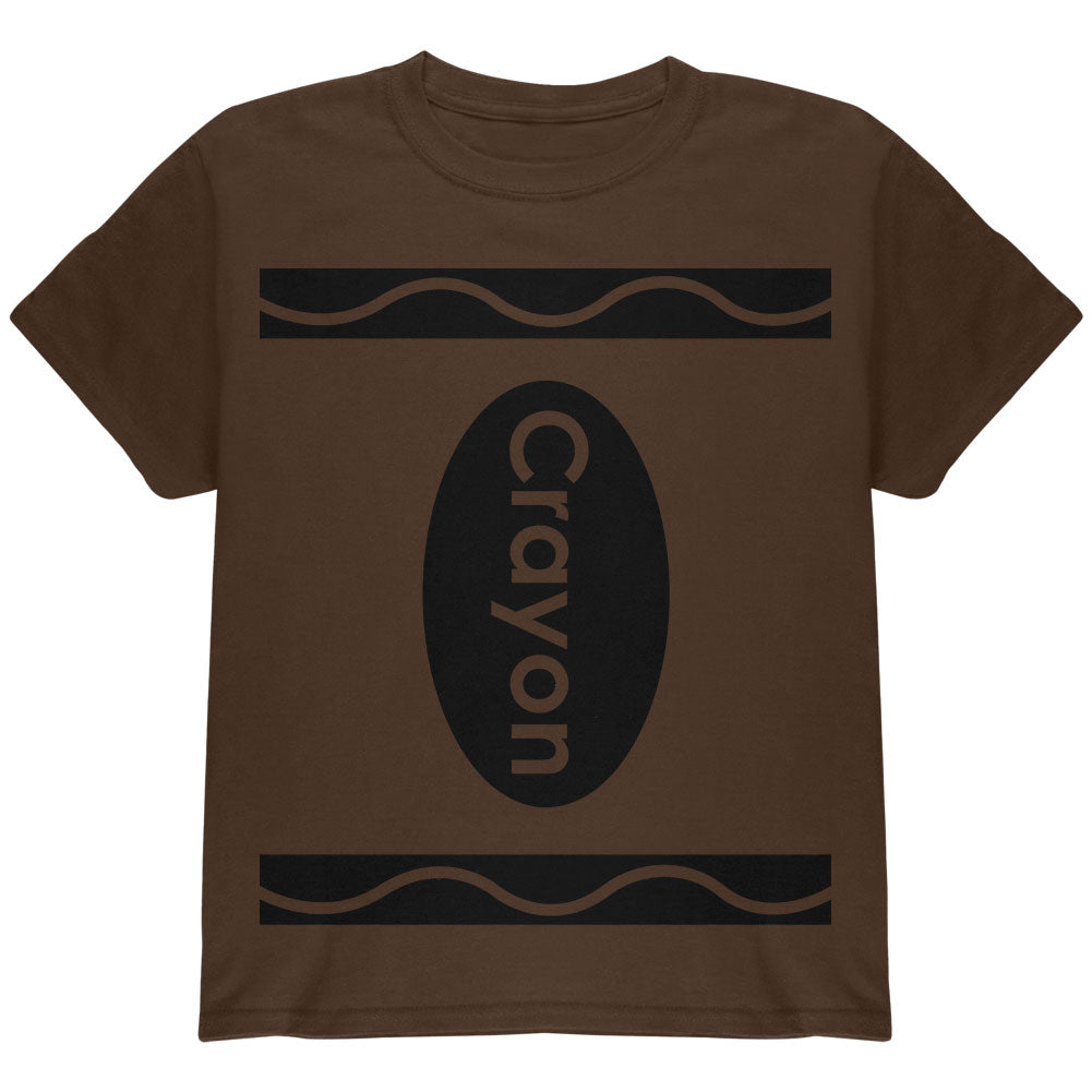 Halloween Crayon Costume Brown Youth T-Shirt Youth T-Shirts Old Glory YLG Brown 