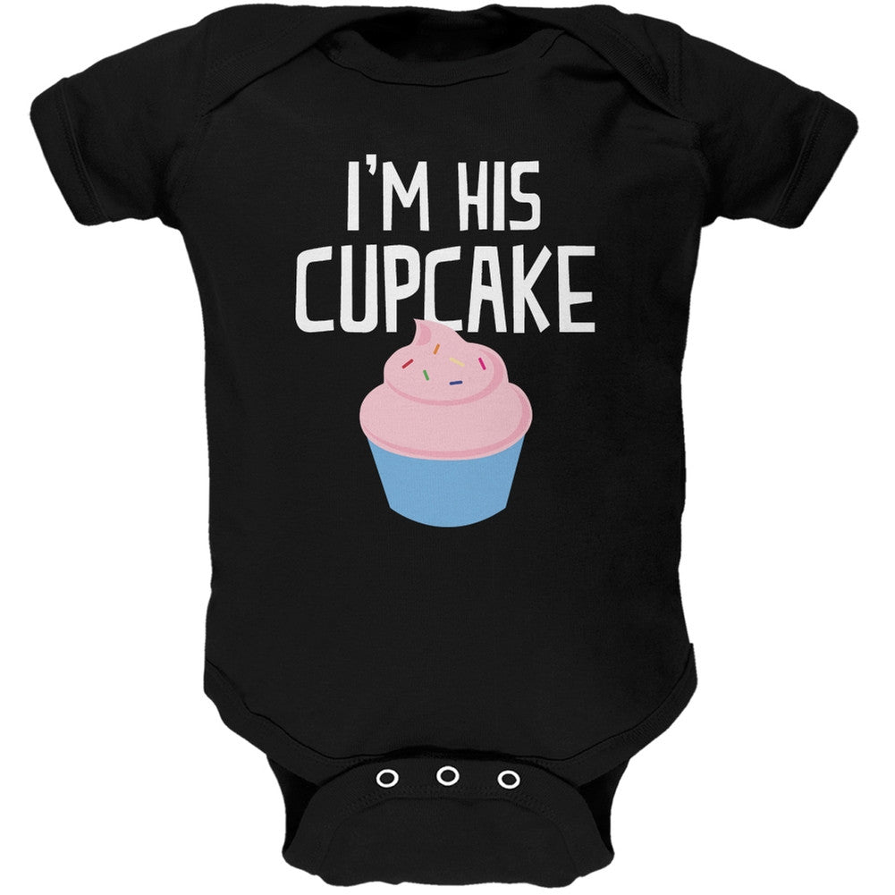 I'm His Cupcake White Soft Baby One Piece Baby One Piece Old Glory   