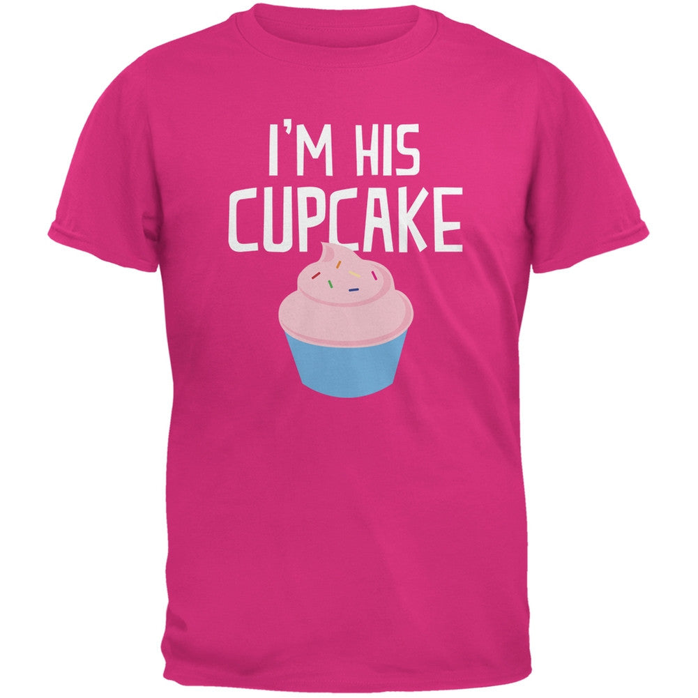 I'm His Cupcake Pink Adult T-Shirt Men's T-Shirts Old Glory 2XL Pink 