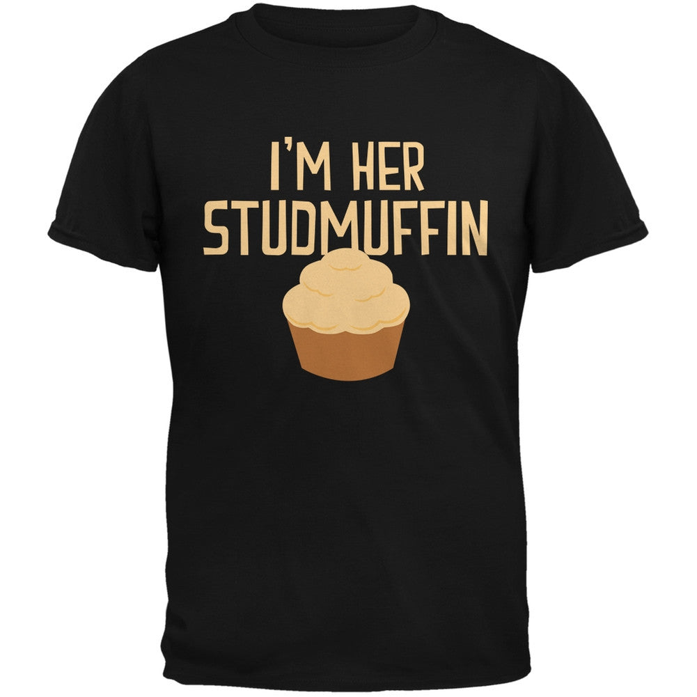 Valentine's Day I'm Her Studmuffin Brown Adult T-Shirt Men's T-Shirts Old Glory   