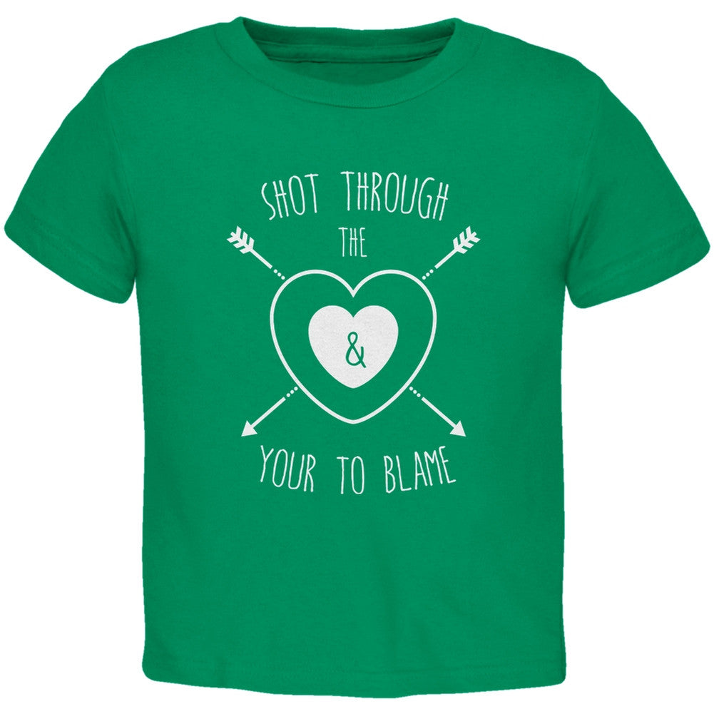 Shot Through The Heart Kelly Green Toddler T-Shirt Toddler T-Shirts Old Glory 2T Green 