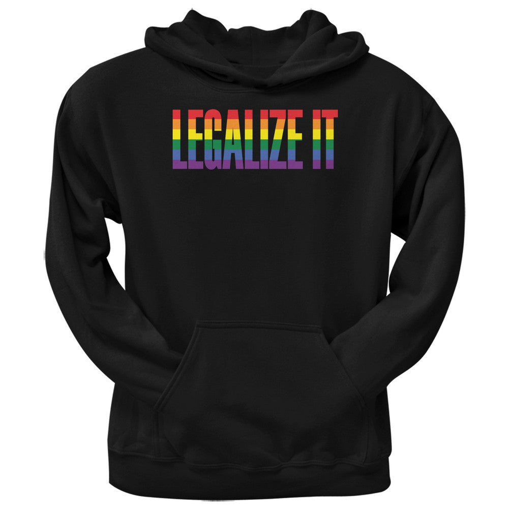 Legalize It Gay Rights Pride Black Adult Hoodie Men's Hoodies Old Glory 2XL Black 