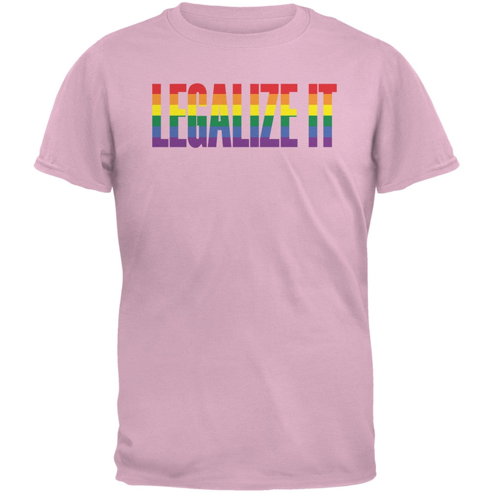 Legalize It Gay Rights Pride Pink Adult T-Shirt Men's T-Shirts Old Glory 2XL Pink 