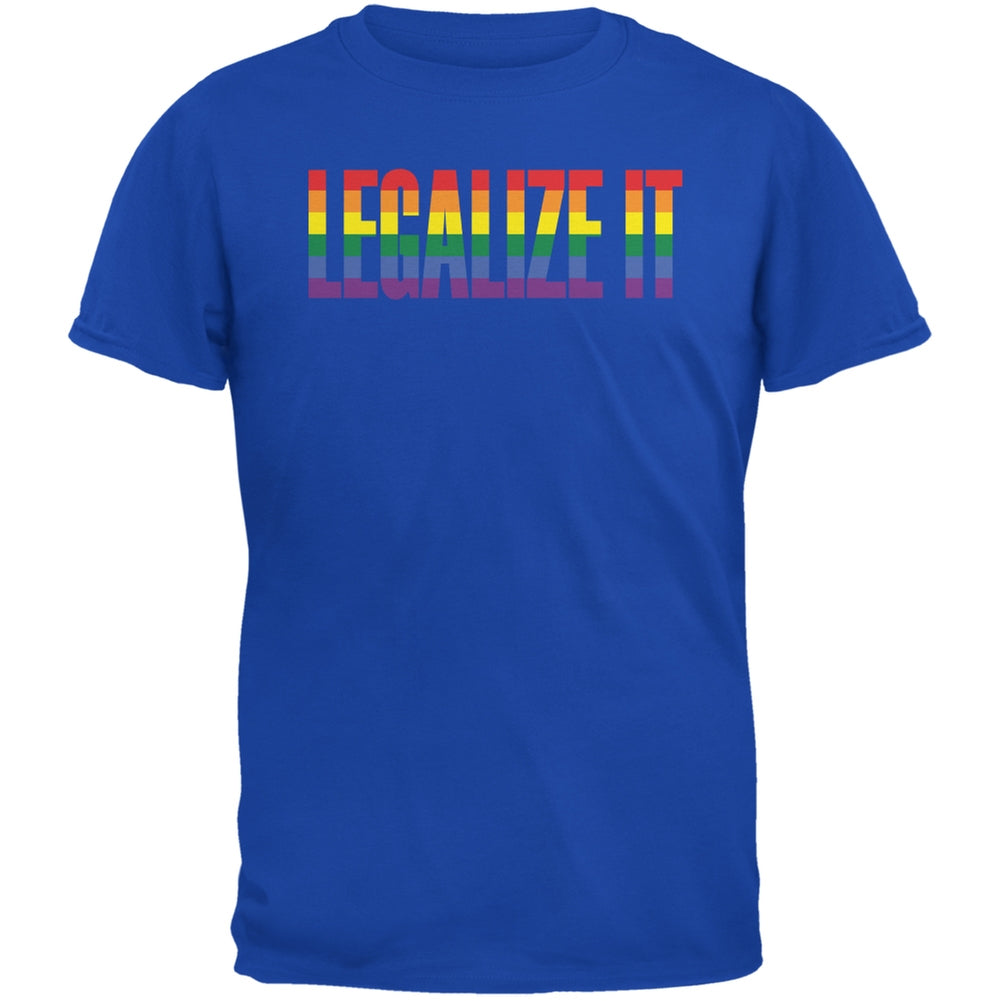 Legalize It Gay Rights Pride Royal Adult T-Shirt Men's T-Shirts Old Glory 2XL Blue 