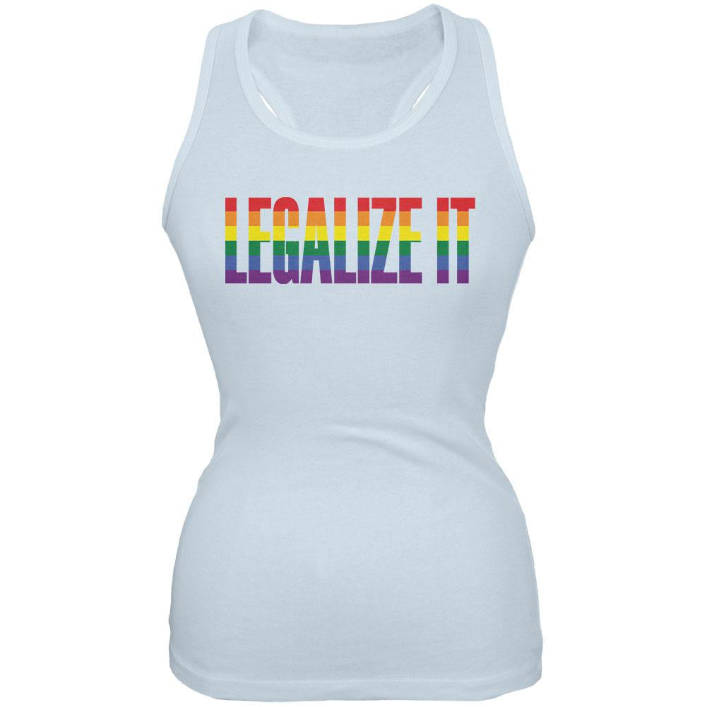 Legalize It Gay Rights Pride Pale Blue Juniors Soft Tank Top Juniors Tank Tops Old Glory 2XL Blue 