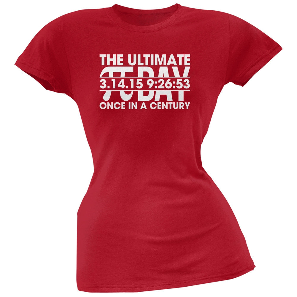 The Ultimate Pi Day 3.14.15 Red Soft Juniors T-Shirt Juniors T-Shirts Old Glory SM Red 