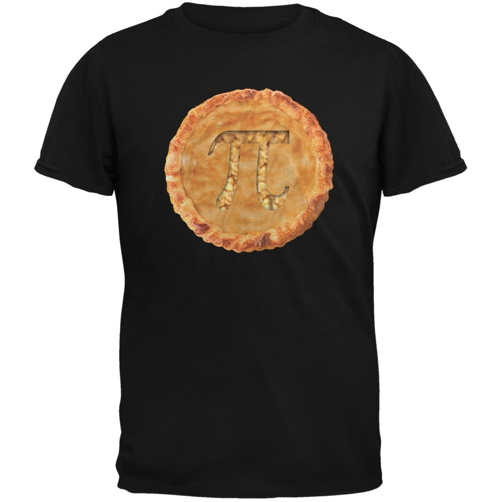 Pi Pie Black Adult T-Shirt Men's T-Shirts Old Glory SM Black 