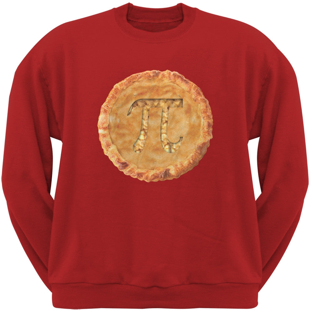 Pi Pie Red Adult Sweatshirt Men's Sweatshirts Old Glory SM Red 