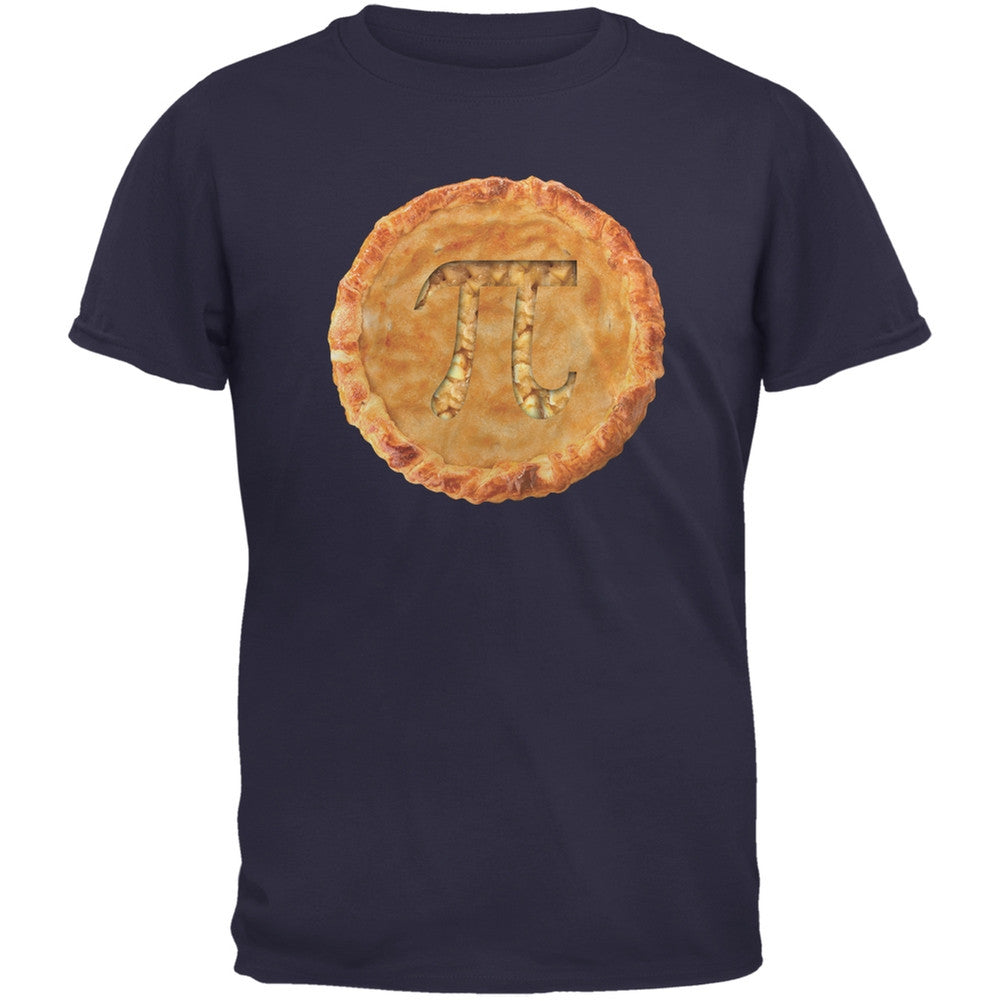 Pi Pie Navy Adult T-Shirt Men's T-Shirts Old Glory SM Blue 