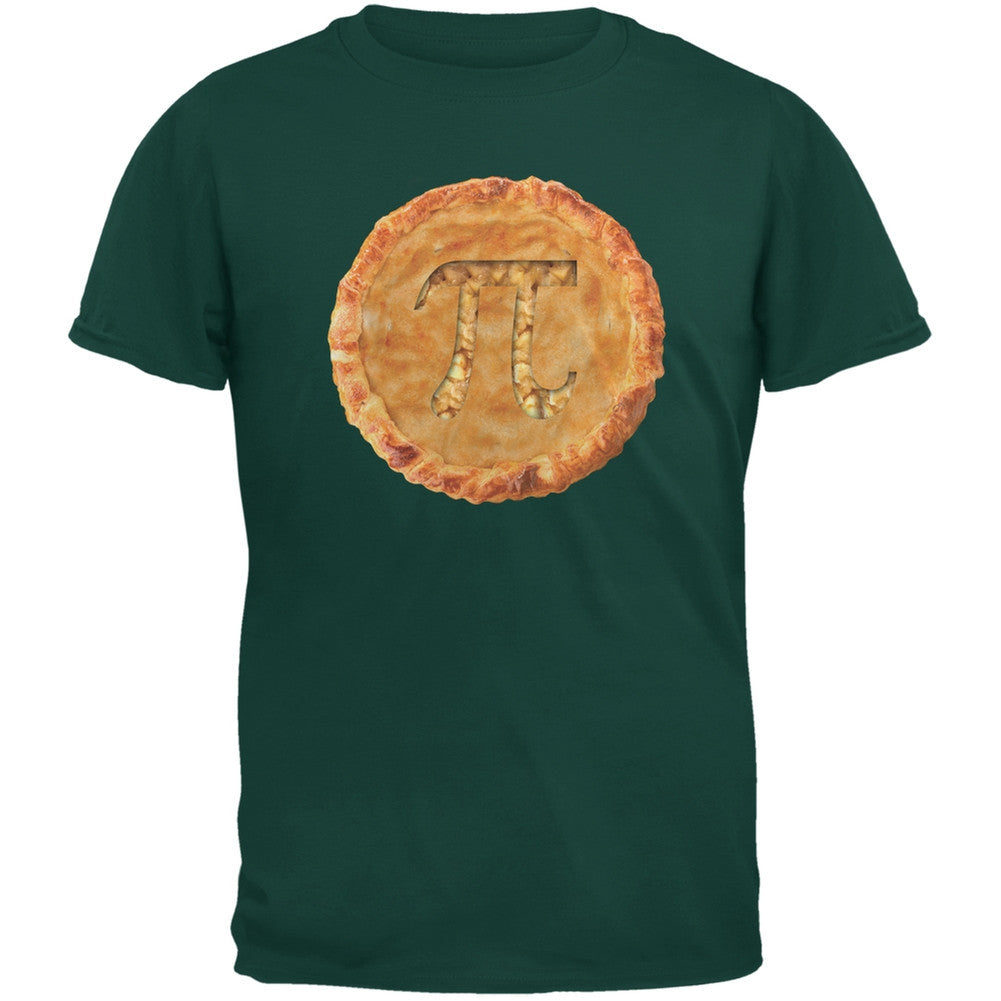 Pi Pie Forest Green Adult T-Shirt Men's T-Shirts Old Glory SM Green 