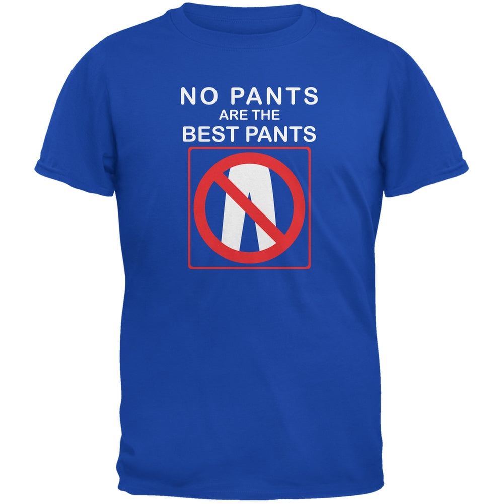 Best No Pants Funny Royal Adult T-Shirt Men's T-Shirts Old Glory 2XL Blue 