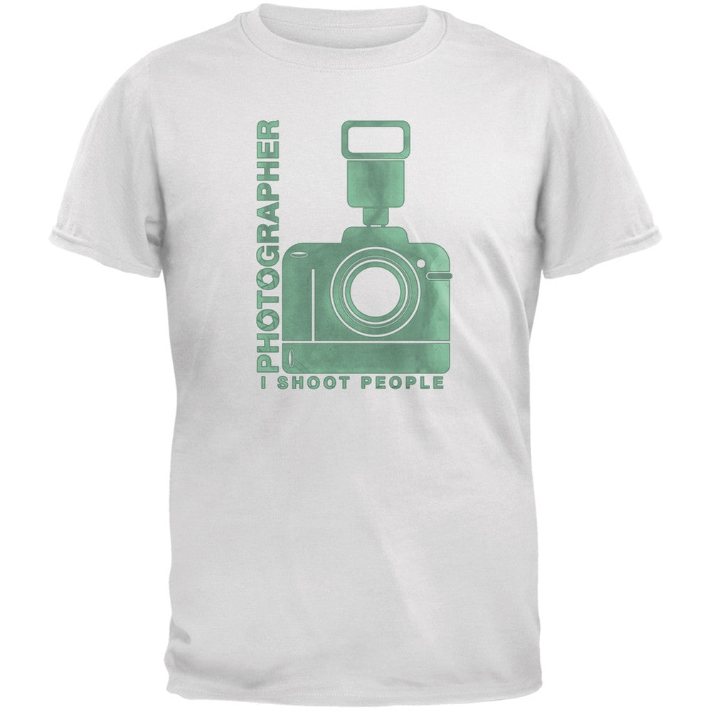 Photographer Shoot People Funny White Adult T-Shirt Men's T-Shirts Old Glory 2XL White 