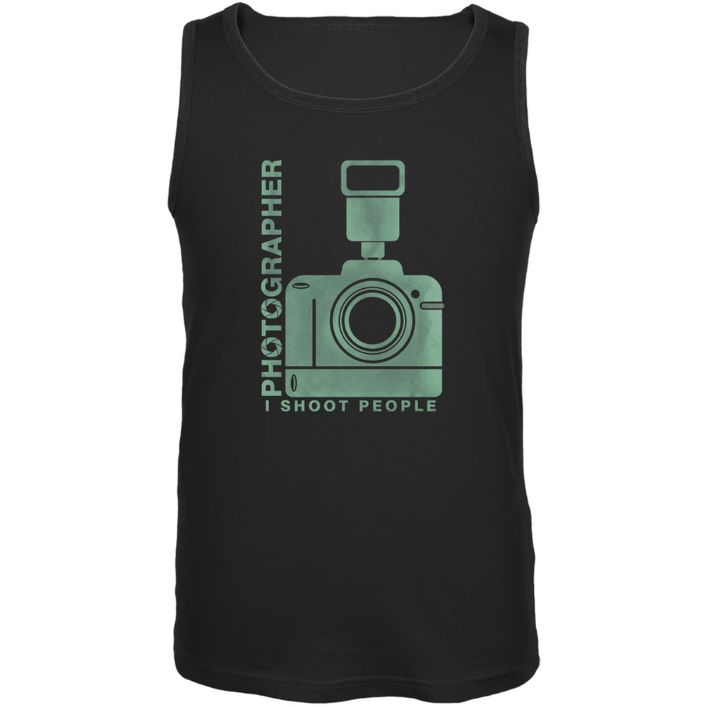 Photographer Shoot People Funny Black Adult Tank Top Men's Tank Tops Old Glory 2XL Black 