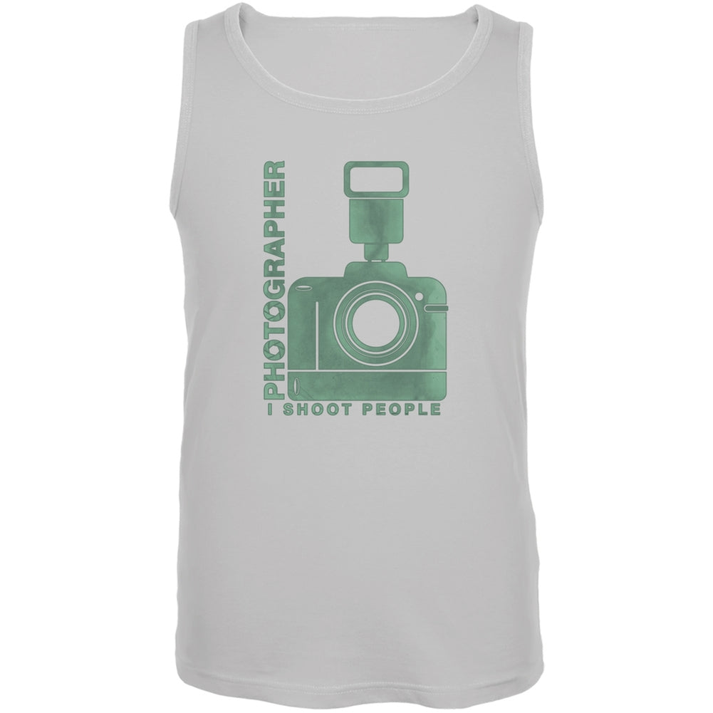 Photographer Shoot People Funny White Adult Tank Top Men's Tank Tops Old Glory 2XL White 
