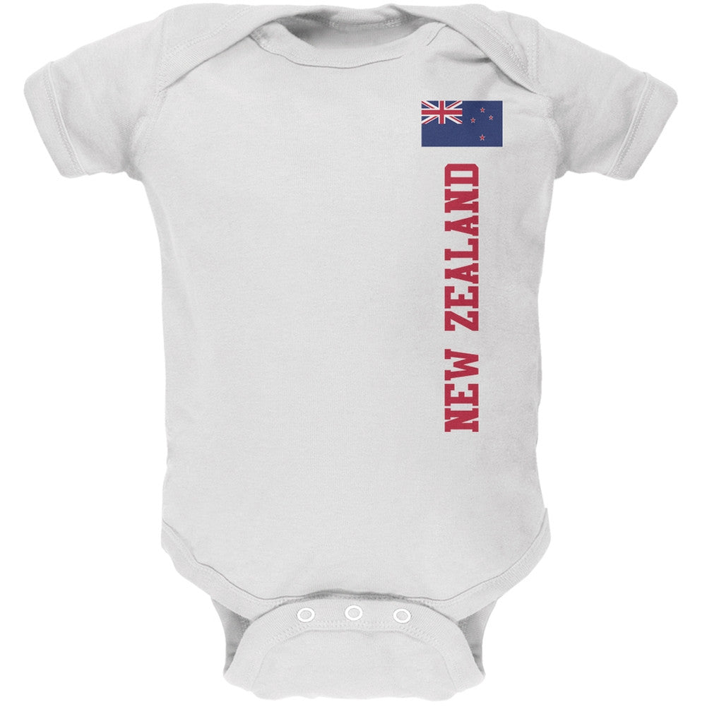 World Cup New Zealand White Soft Baby One Piece Baby One Piece Old Glory 0-3M White 