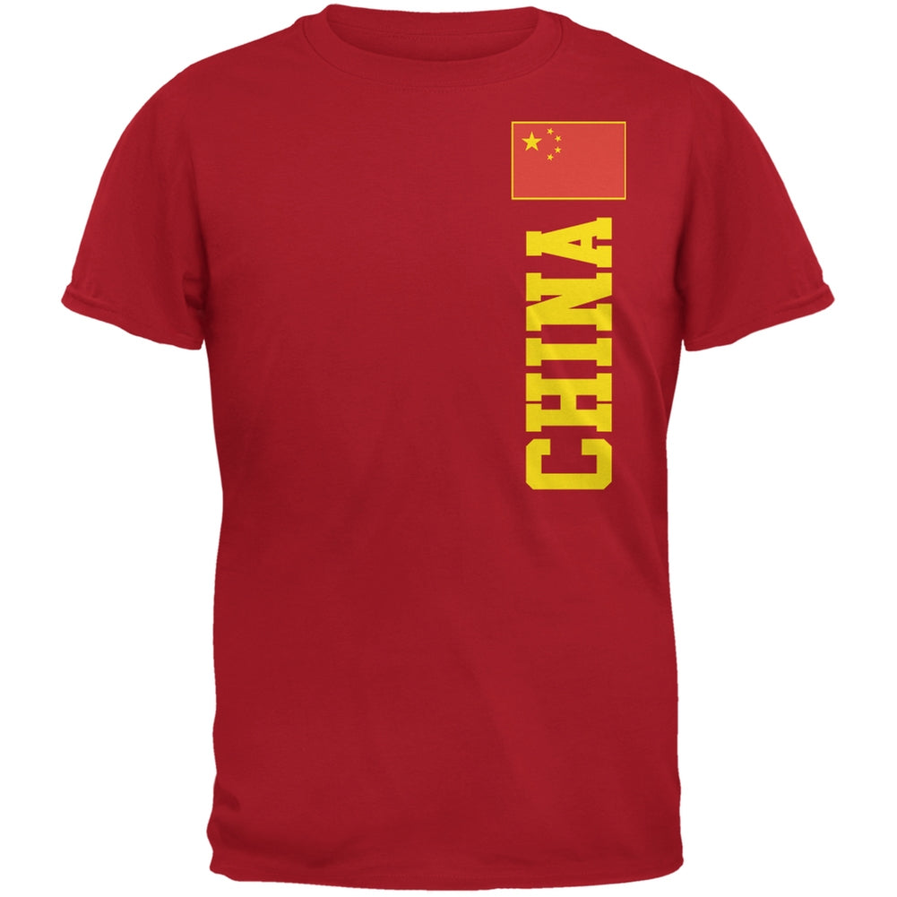 World Cup China Red Adult T-Shirt Men's T-Shirts FIFA 2XL Red 