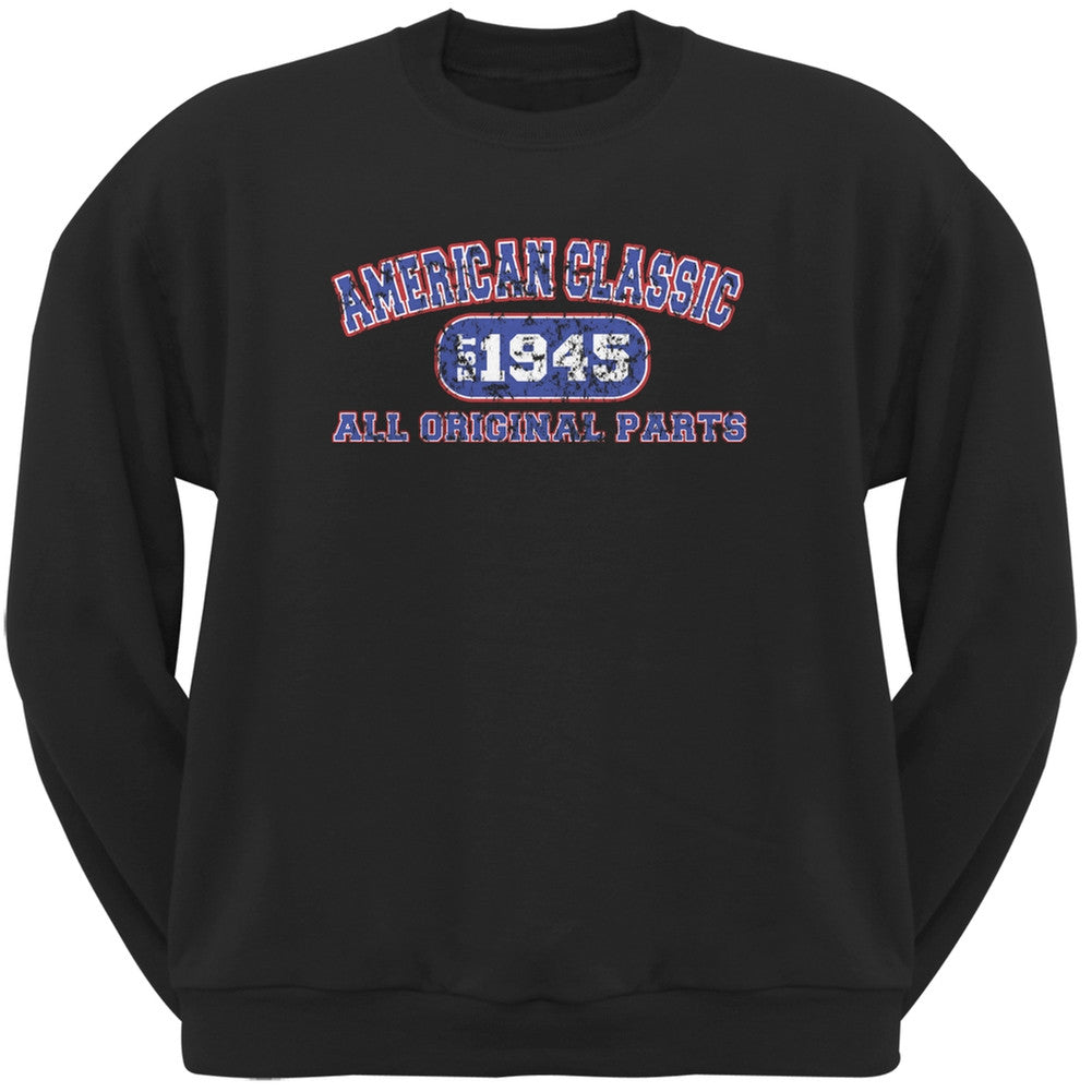 Classic American 1945 Funny Black Adult Sweatshirt Men's Sweatshirts Old Glory 2XL Black 