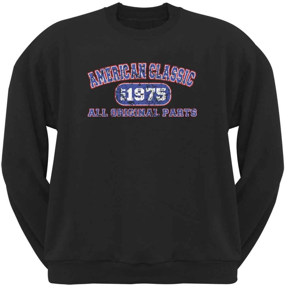 Classic American 1975 Funny Black Adult Sweatshirt Men's Sweatshirts Old Glory 2XL Black 