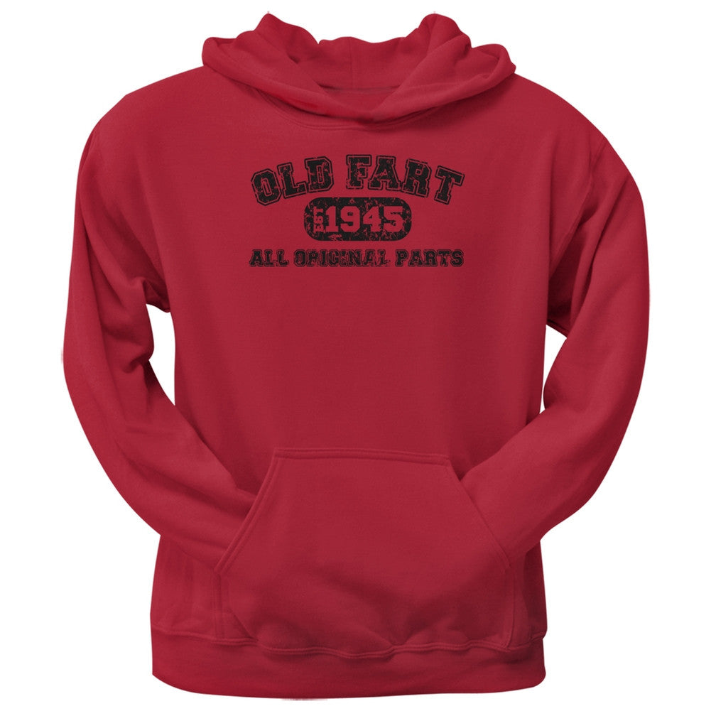 Old Fart Original Parts 1945 Funny Red Adult Hoodie – Old Glory