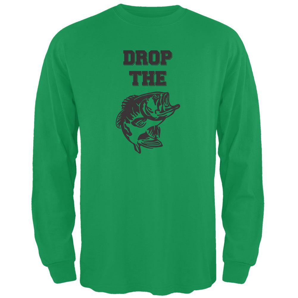 Drop The Bass Irish Green Adult Long Sleeve T-Shirt Men's Long Sleeves Old Glory 2XL Green 