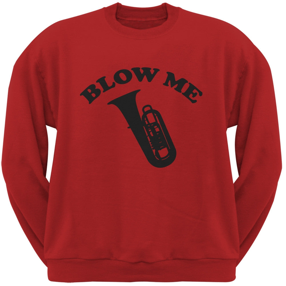 Blow Me Red Adult Sweatshirt Men's Sweatshirts Old Glory 2XL Red 