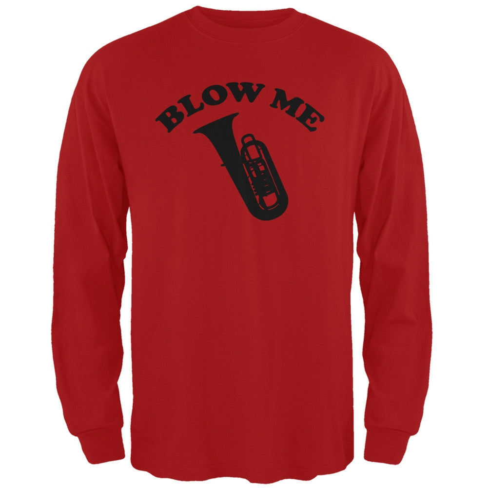 Blow Me Red Adult Long Sleeve T-Shirt Men's Long Sleeves Old Glory 2XL Red 