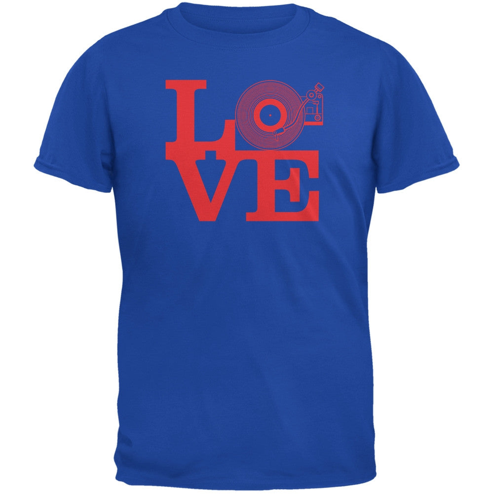 Love Record Player Royal Youth T-Shirt Youth T-Shirts Old Glory LG Blue 