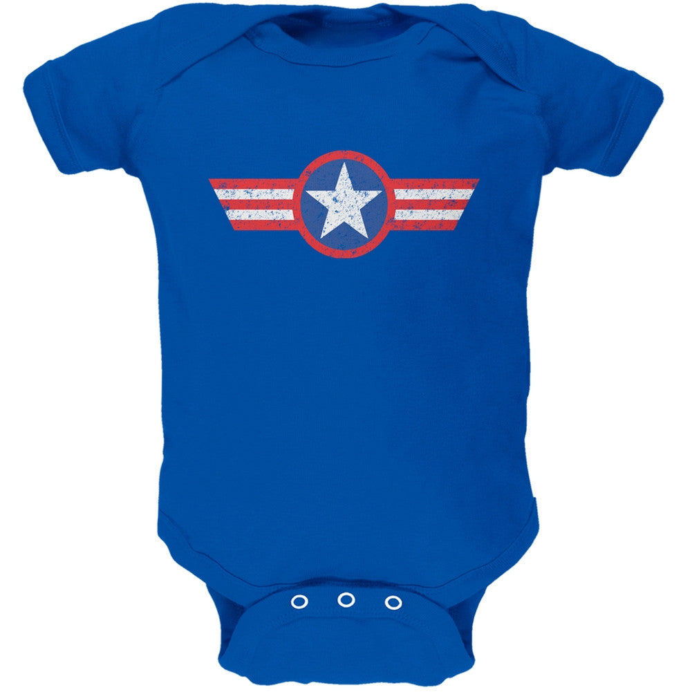 American Star Royal Soft Baby One Piece Baby One Piece Old Glory 0-3M Blue 