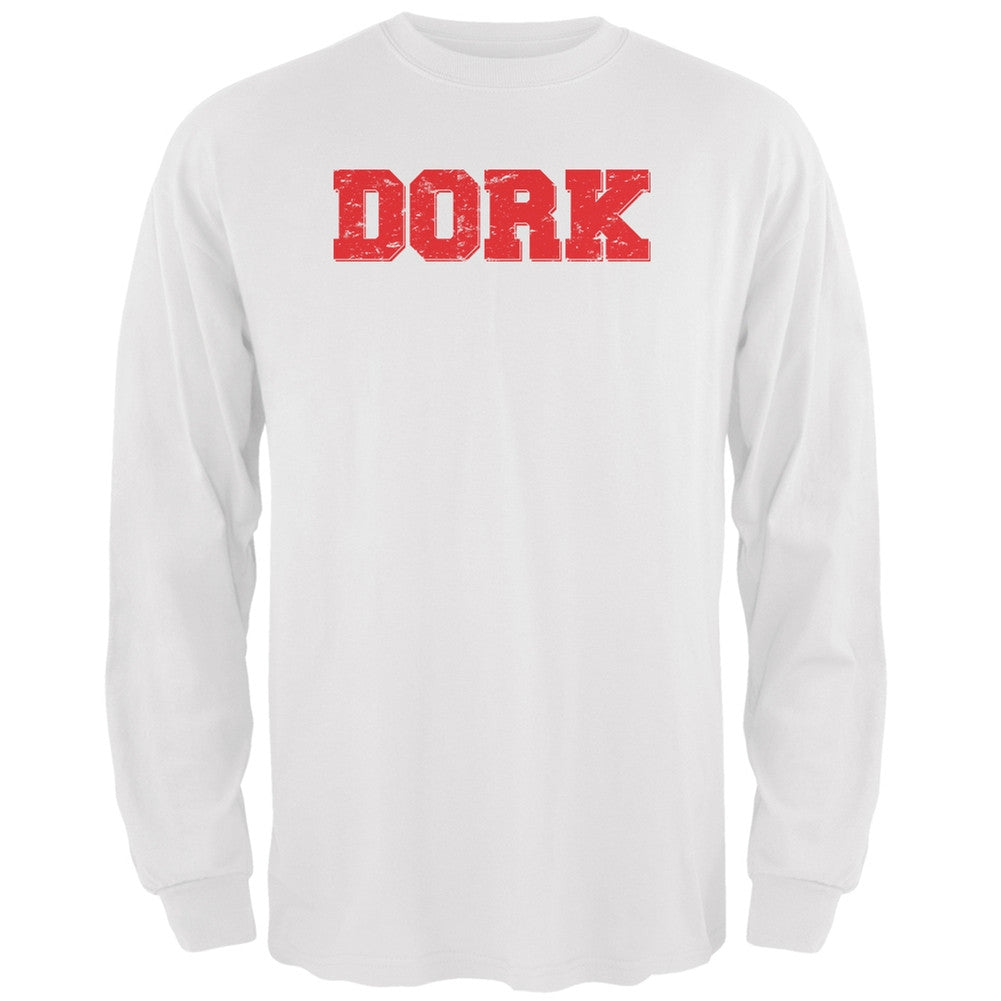 Dork White Adult Long Sleeve T-Shirt Men's Long Sleeves Old Glory 2XL White 