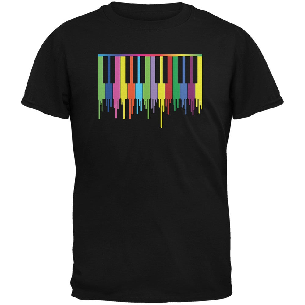 Piano Keys Black Youth T-Shirt Youth T-Shirts Old Glory LG Black 