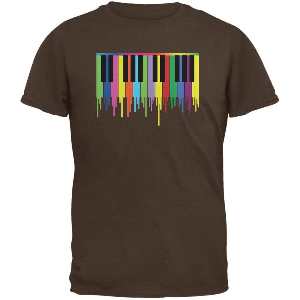 Piano Keys Brown Youth T-Shirt Youth T-Shirts Old Glory LG Brown 