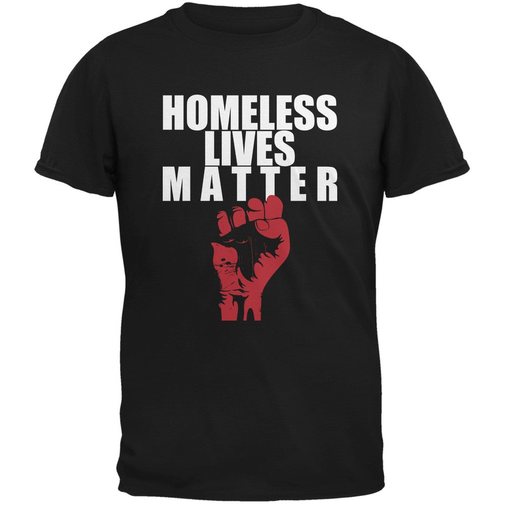 Homeless Lives Matter Black Adult T-Shirt Men's T-Shirts Old Glory 2XL Black 