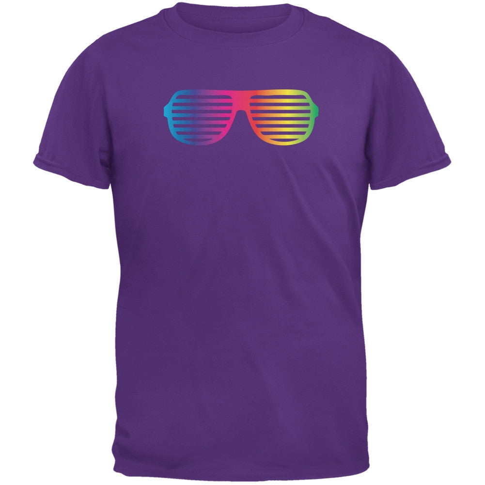 Shutter Shades Purple Adult T-Shirt Men's T-Shirts Old Glory 2XL Purple 