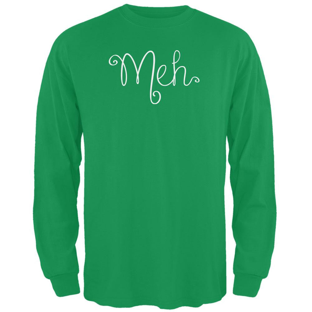 Meh Irish Green Adult Long Sleeve T-Shirt Men's Long Sleeves Old Glory 2XL Green 