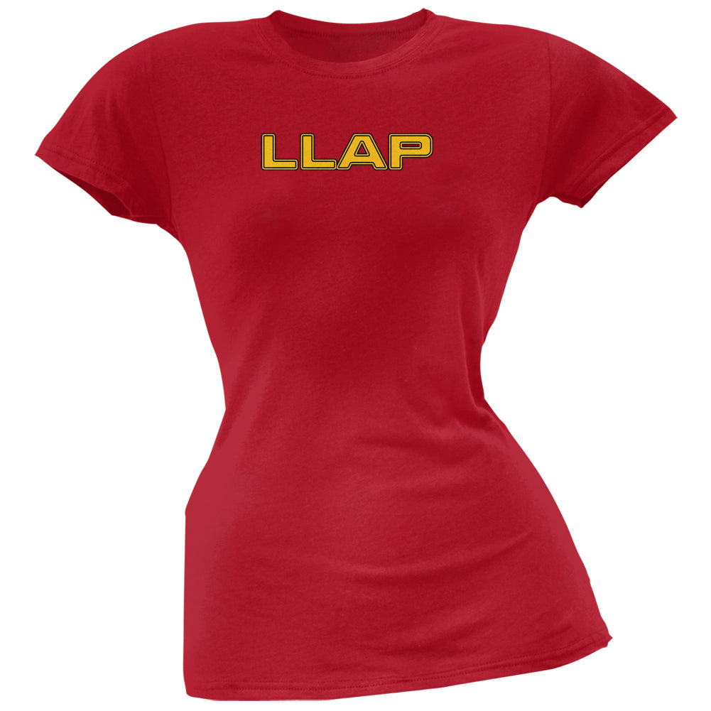 LLAP Red Juniors Soft T-Shirt Juniors T-Shirts Old Glory 2XL Red 
