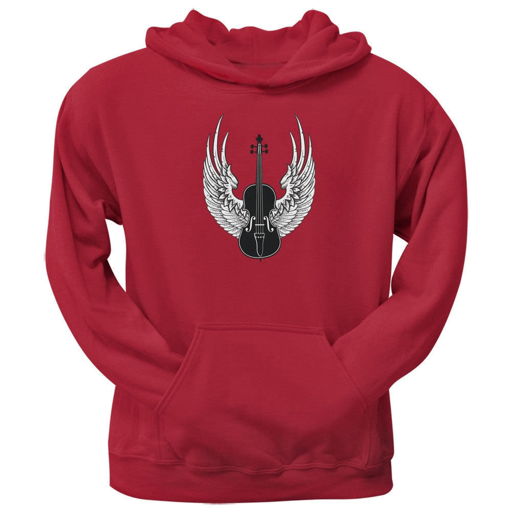 Winged Violin Red Adult Hoodie Men's Hoodies Old Glory 2XL Red 