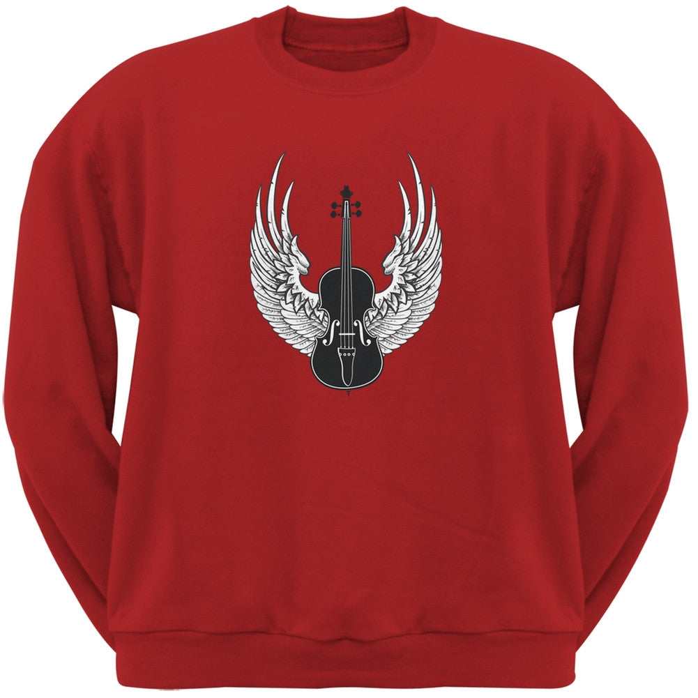 Winged Violin Red Adult Sweatshirt Men's Sweatshirts Old Glory 2XL Red 