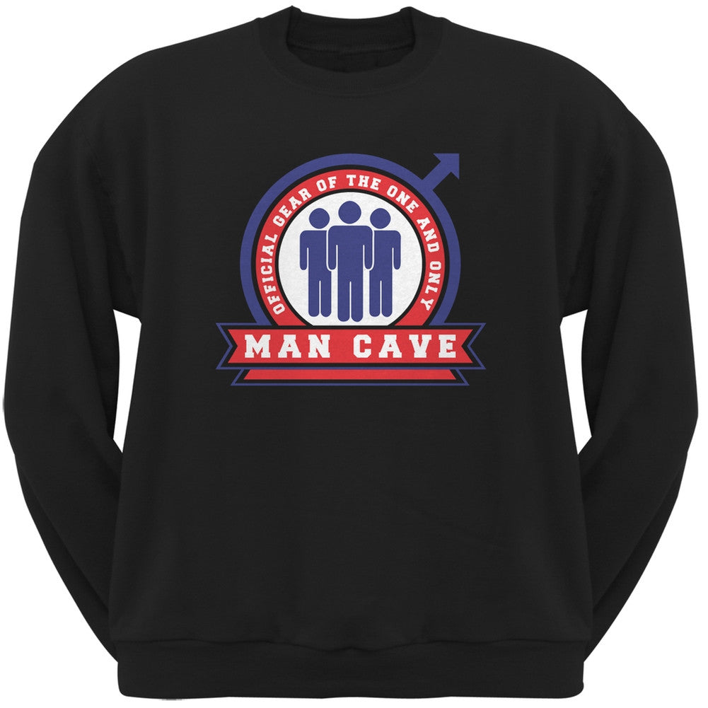 Official Man Cave Gear Black Adult Sweatshirt Men's Sweatshirts Old Glory 2XL Black 