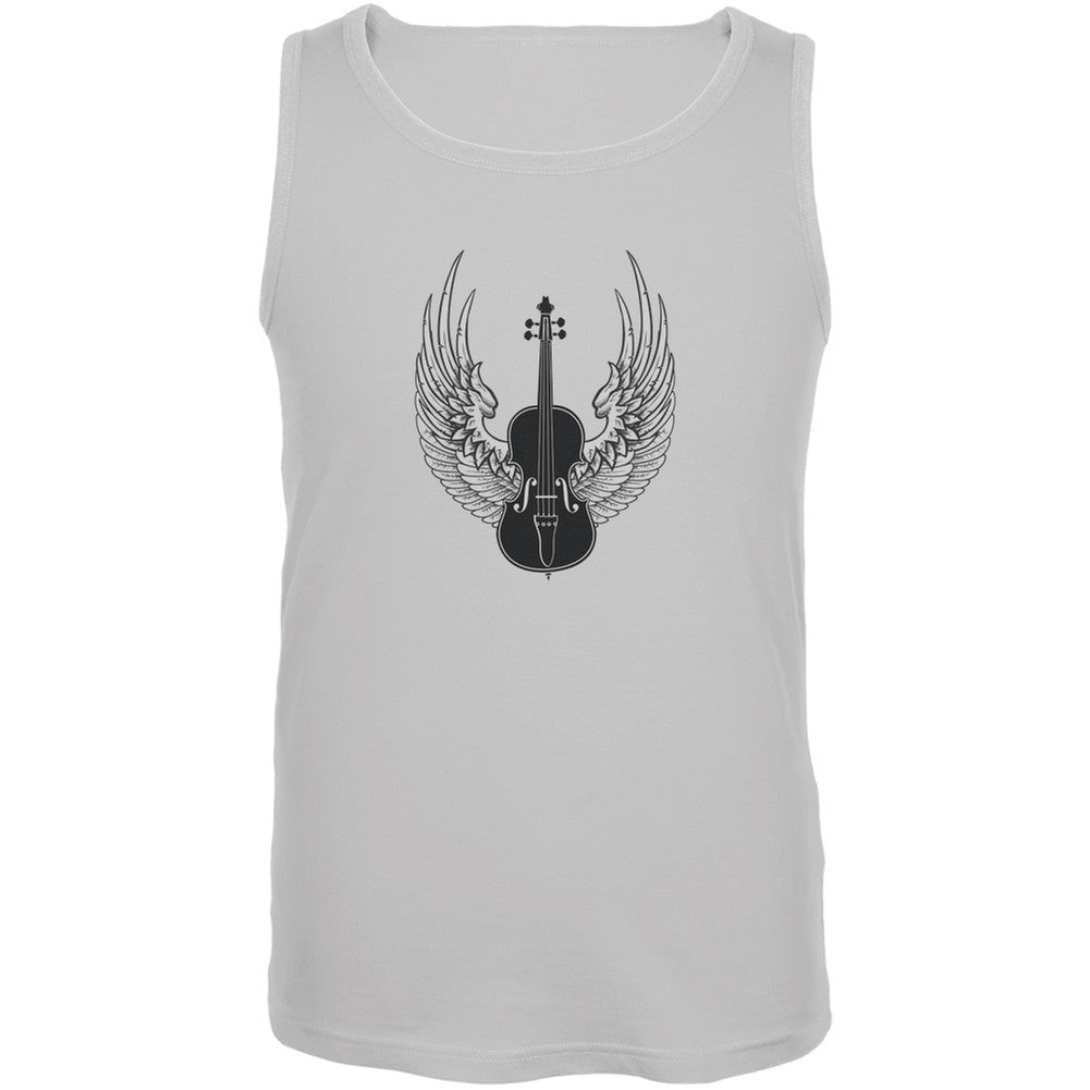 Winged Violin White Adult Tank Top Men's Tank Tops Old Glory 2XL White 