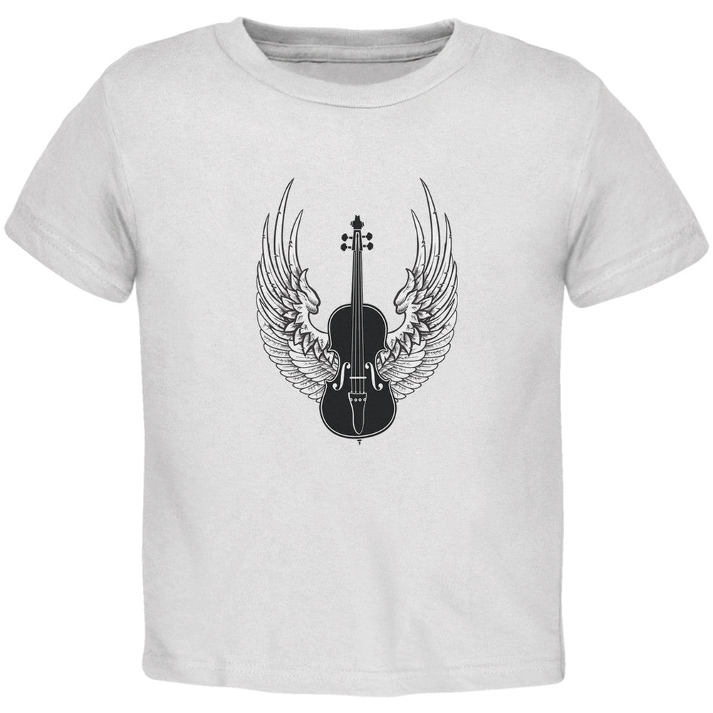 Winged Violin White Toddler T-Shirt Toddler T-Shirts Old Glory 2T White 